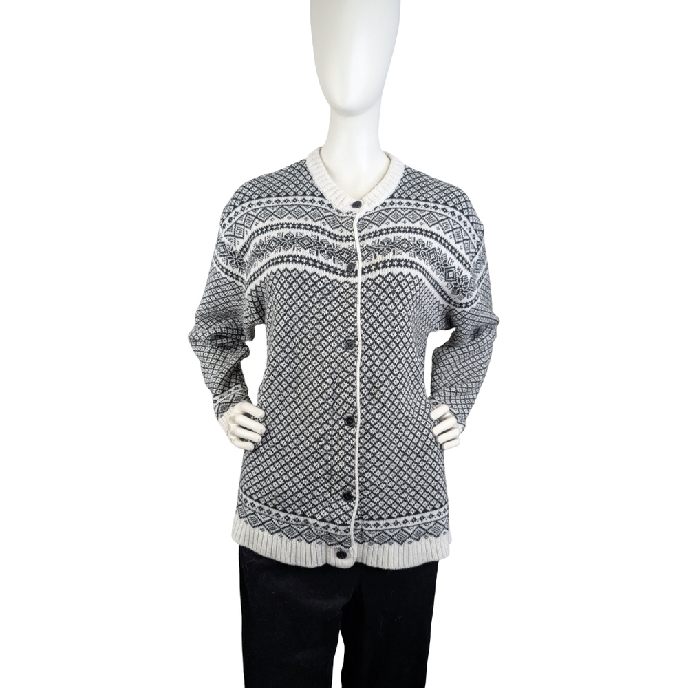 Great Lakes Country Vintage Fair Isle Cardigan, Womens Size Large